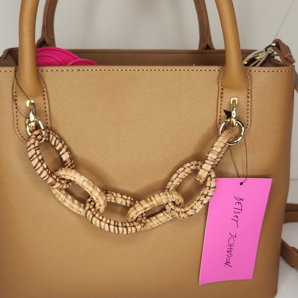 Betsey Johnson XOCHARLIE Triple Compartment Satchel with Card Holder - NWT - Picture 2 of 13